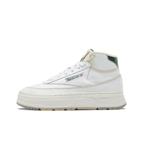 Reebok Club C Series GEO MID Топ Кроссовки для скейтбординга Женские Белые Зеленые