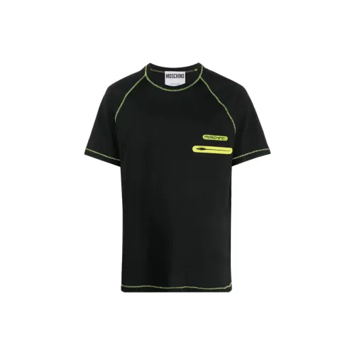 MOSCHINO Мужские черные T-рубашки