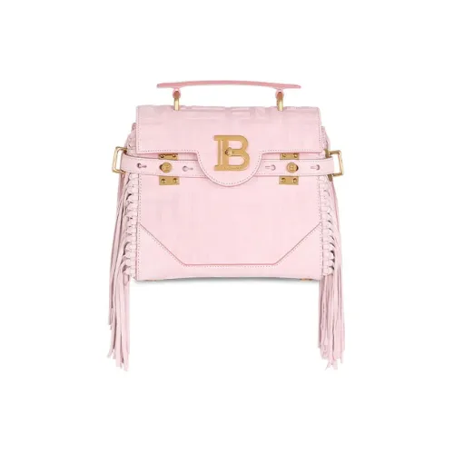 BALMAIN B Buzz с Телячья кожа Сумка Сумка через плечо Сумка через плечо Женская Розовая