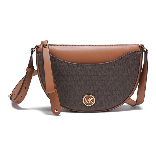 MICHAEL KORS Сумка из искусственной кожи в форме полумесяца сумка через плечо женская коричневая