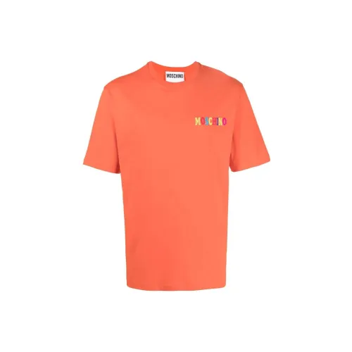 MOSCHINO Оранжевый Красный Мужская T-Рубашка