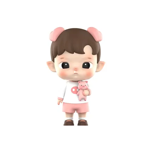 POP MART Коллаборация HACIPUPU Свинка Puff Прозрачный Слепой Бокс на Карточке 100% 8 см