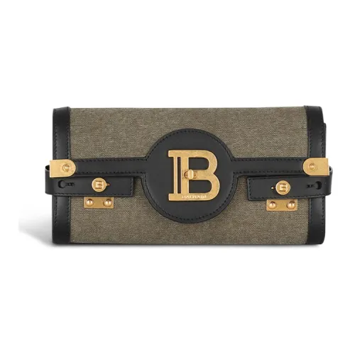 BALMAIN B Buzz Кожа Одно плечо Через плечо Клатч Женский Серый