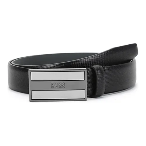 Hugo Boss Ремни из коровьей кожи, черные, мужские