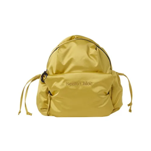 See By Chloe Tilly Satin Fabric Coated Fabric Backpack Women's Yellow See By Chloe Tilly Сатин Ткань Покрытая Ткань Рюкзак Женские Желтый