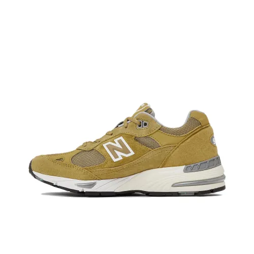New Balance NB 991 Low Топ Беговые кроссовки Женские Имбирно-желтый MADE In UK