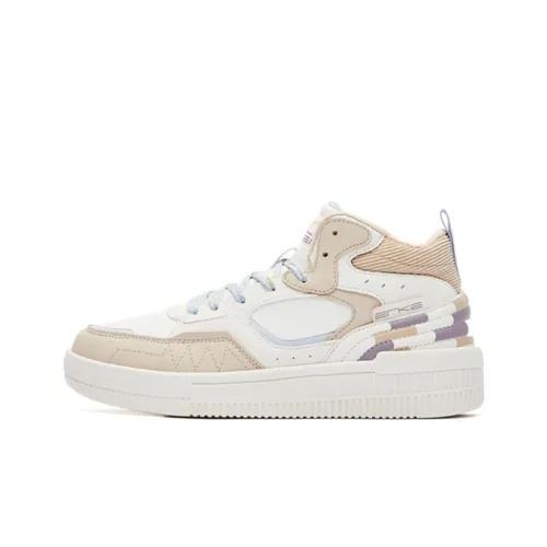 Erke MID Топ Скейтборд Кроссовки Женские Неотбеленный Естественный Цвет