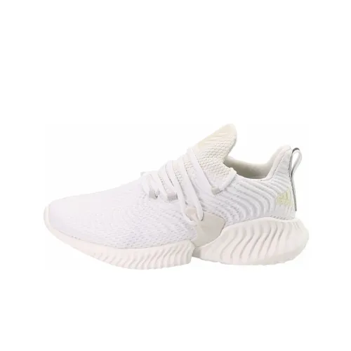Adidas Alphabounce Instinct Slip-resistant Abrasion-resistant Low-top Беговые кроссовки Мужские Белые