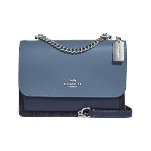 COACH Klare с коровьей кожей сумка через плечо из овчины маленькая женская индиго