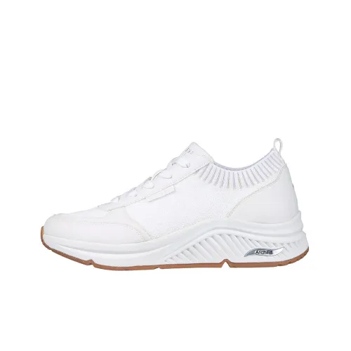 Skechers Arch Fit Shock Absorbers Противоскользящий Устойчивый к истиранию Низкий Топ Повседневная обувь Белый