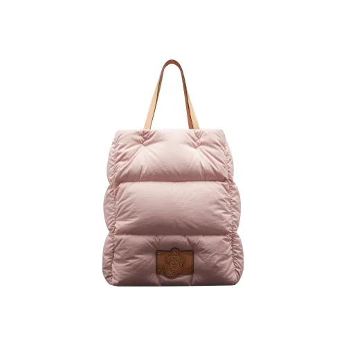 Moncler Кожа Детали Тоут Сумка Сумка для покупок Сумка на плечо Сумка Женская Розовая