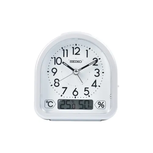 SEIKO Кварцевый механизм Будильник Унисекс Белый QHE191W