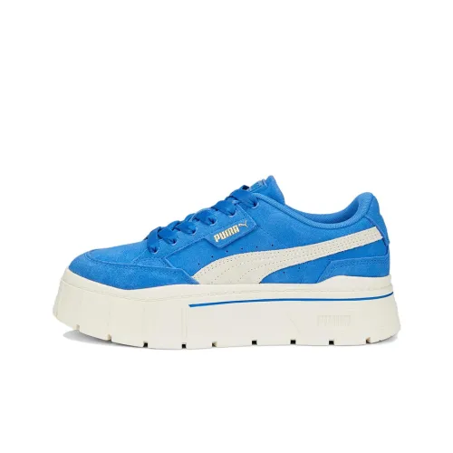 PUMA MAYZE STACK Sude Low Кроссовки для скейтбординга Женские Синие Белые