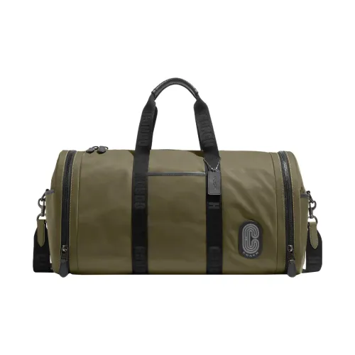 COACH Ma Натуральный Мягкий Телячья кожа с Нейлон Спортивный Сумка через плечо Сумка Сумка Большая Мужская Оливково-зеленая