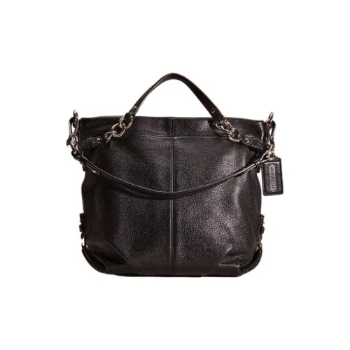 COACH Brooke Текстурированная кожа сумка через плечо большая женская черная