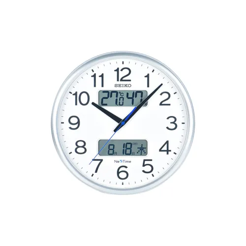 SEIKO Механизм плавного хода секундной стрелки пластиковый настенный унисекс белый