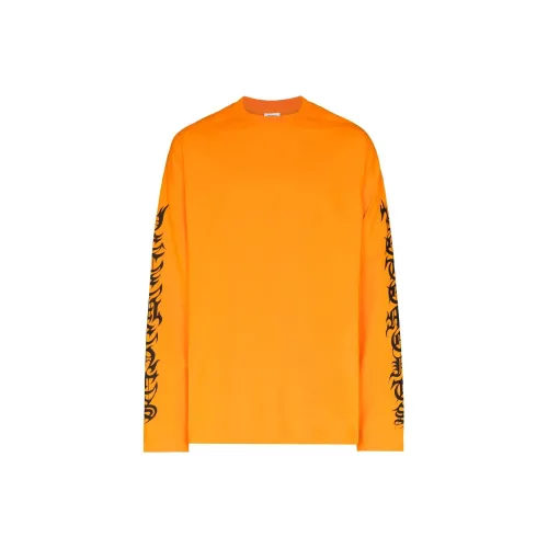 Vetements Оранжевые Мужские T-рубашки