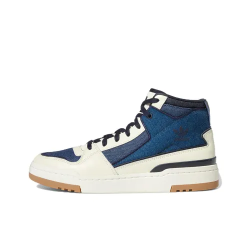 Adidas Originals Forum Mid Топ Кроссовки для скейтбординга Унисекс Джинсовый синий