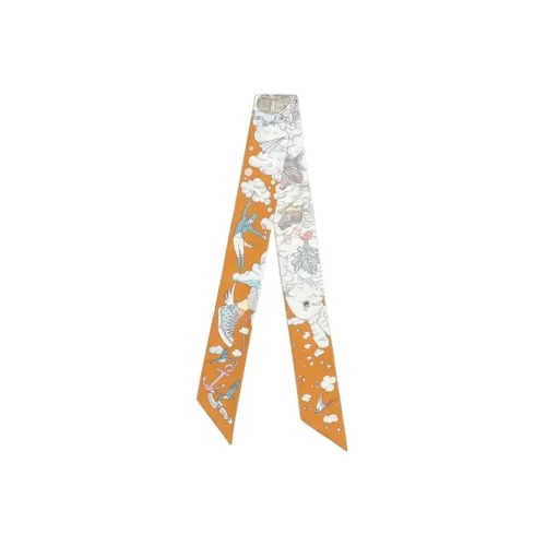 HERMES Шелковые шарфы Женские Желтые