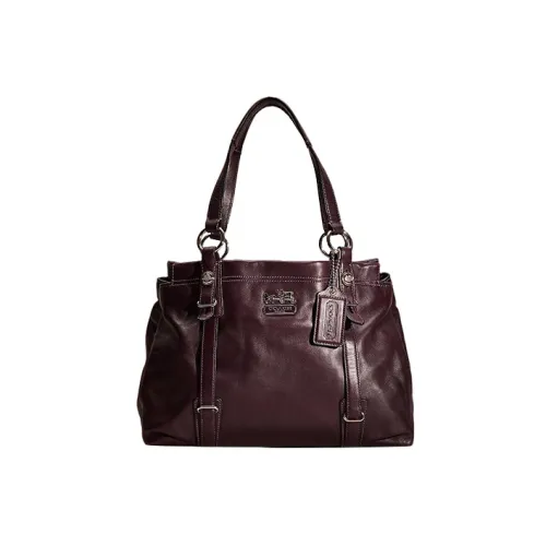 COACH Mia Кожа Одно плечо Сумка Большая Женская Баклажан