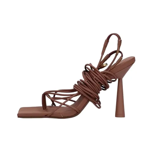 GIA BORGHINI One Ремешок Сандалии Женские Коричневый