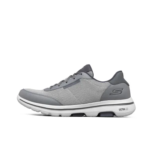 Skechers Go Walk 5 Low Топ Беговые кроссовки Мужской Синий Серый