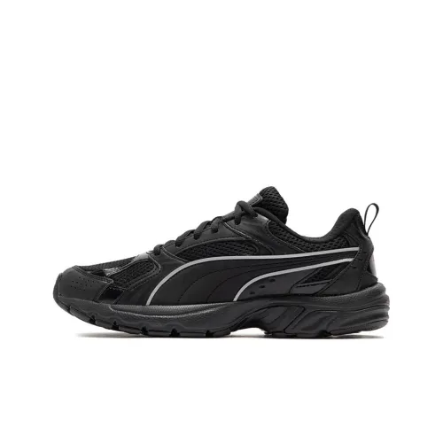 PUMA Milenio Износостойкий Дышащий Низкий Топ Повседневная Городская Коммутация Беговые кроссовки Унисекс Черный