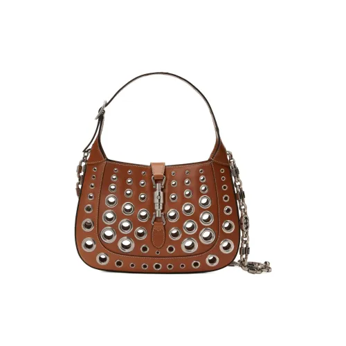 GUCCI Jackie 1961 Кожа Лунный Свет Сумка через плечо Сумка через плечо Мини Женская Коричневая