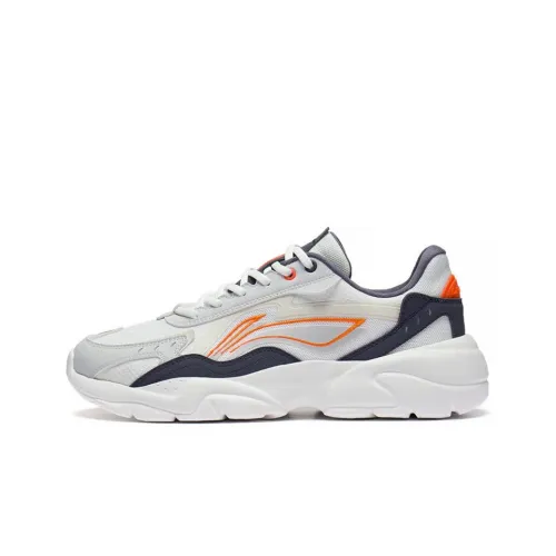 LINING Flow rock Flowing Rock Низкий Топ Спортивная Повседневная Обувь Мужская Белый Серый