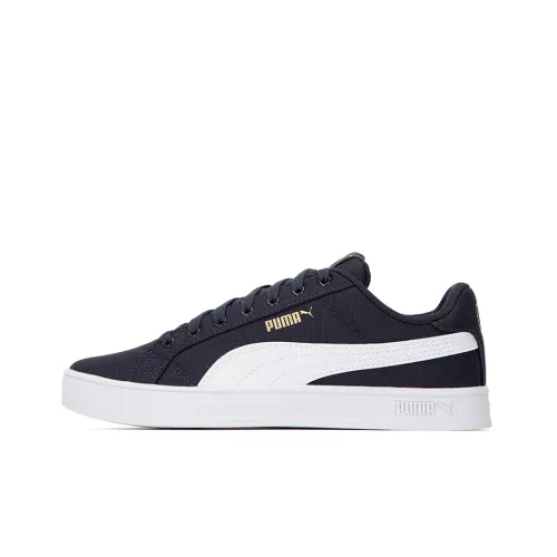PUMA Smash Vulc V3 Vulc Устойчивые к истиранию Низкие Кроссовки для скейтбординга Унисекс Синие Белые