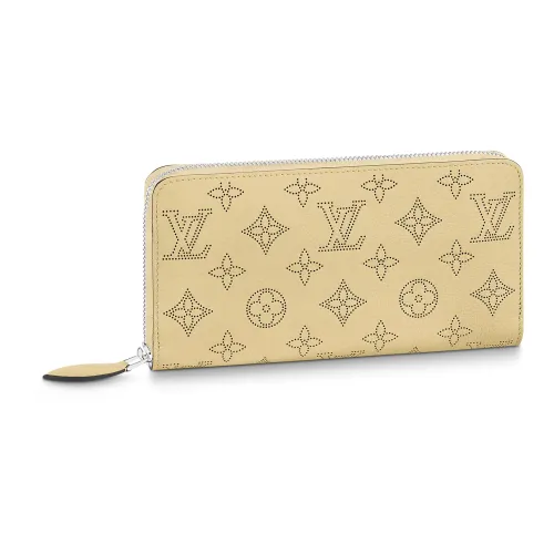 LOUIS VUITTON Zippy Mahina Телячья кожа Кошелек Женские Желтый