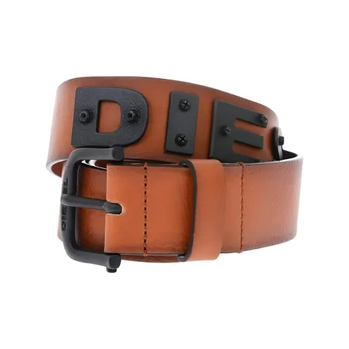DIESEL Кожаные ремни, коричневый, мужской
