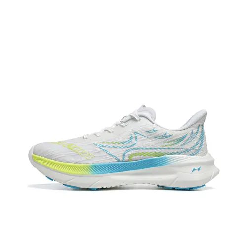 HEALTH Flowing Shadow Shock Absorbers Slip-Resistant Abrasion-Resistant Low Top Sprint Running Shoes Unisex White