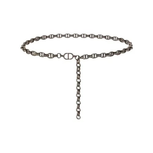 DIOR Латунные Цепи для талии Серые Женские