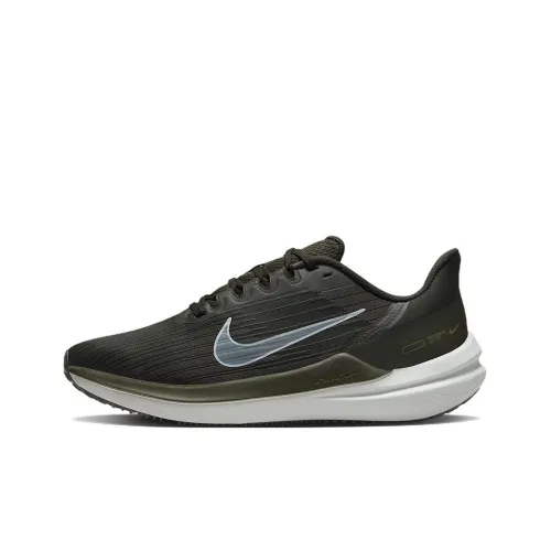 Nike Zoom Winflo 9 Амортизаторы Slip-resistant устойчивые к истиранию Низкий топ Повседневная беговая обувь Мужская Зеленый Синий