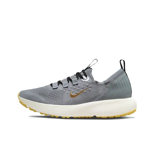 nike Shock Absorbers Slip-Resistant Abrasion-Resistant Low Top Marathon Running Shoes Women's Gray Gold nike Shock Absorbers Slip-Resistant Abrasion-Resistant Низкий Топ Марафон Беговые Кроссовки Женские Серый Золото