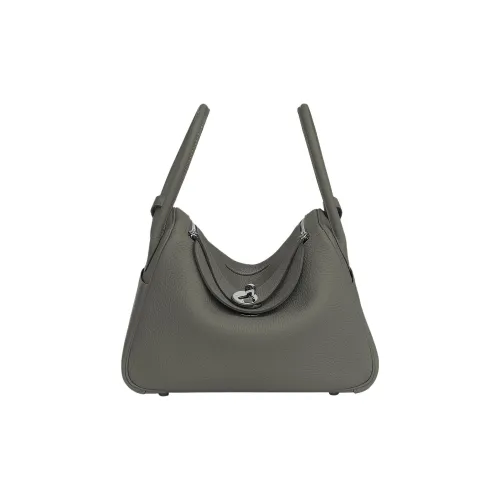 HERMES Lindy Кожа Taurillon Clemence Портативная Сумка через плечо Сумка на плечо Женская 0L Grismeyer Дождевой Облачный Серый