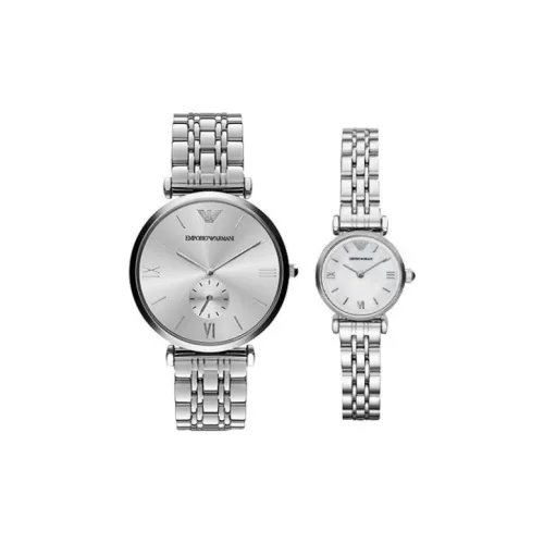 EMPORIO ARMANI Watch Кварцевый механизм Нержавеющая сталь Ремешок 40 мм Серебристый циферблат Унисекс