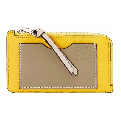 LOEWE Совместное издание Мягкий Холдер для карт из коровьей крупнозернистой кожи Женский Желтый