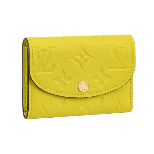 LOUIS VUITTON Rosalie Grained Телячья кожа Мелочь Кошелек Женские SOUR Зеленый