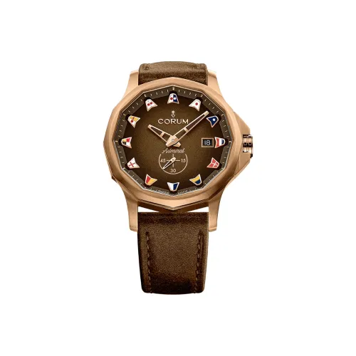 Corum Автоматический Механический Механизм Мужские Часы ADMIRAL Collection 42 мм Кофейного Цвета