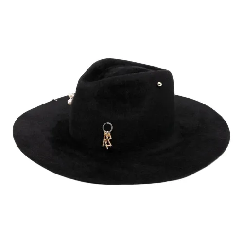 RUSLAN BAGINSKIY Шерстяной войлок Цилиндры Женские Черный