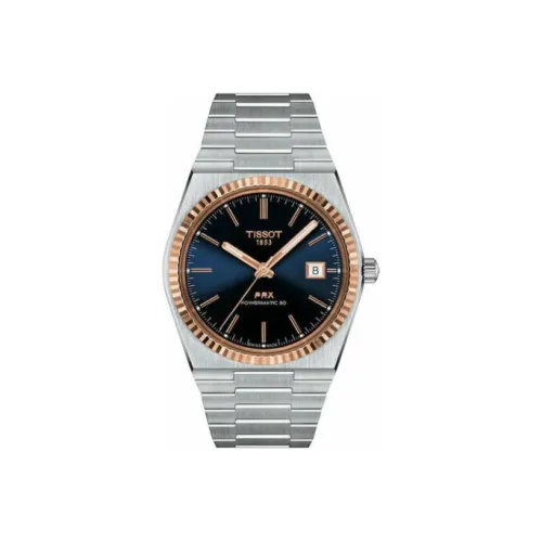 TISSOT Автоматический Механический Механизм Мужские Часы PRX Super Player Series 40 мм Синий