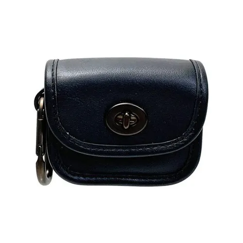 COACH Кожа Монетница Стандартная Унисекс Черный