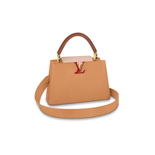 LOUIS VUITTON Capucines Taurillon Кожа Сумка через плечо Сумка Средний Женские Хаки