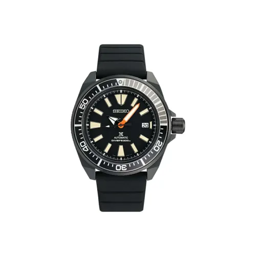 SEIKO Prospe Collection Автоматический Механический Механизм Силиконовый Ремешок Часы 43,8 мм Мужские Часы Черный Циферблат