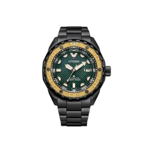 CITIZEN Mechanical Watch Series Автоматический механический механизм Титан Ремень Часы Мужские Зеленый циферблат