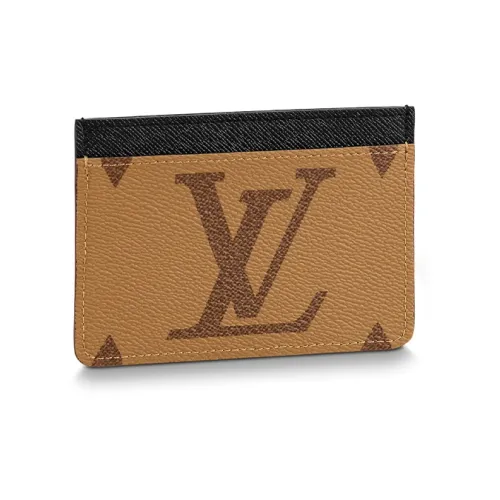 LOUIS VUITTON Покрытый холст Картхолдер Картхолдер Стандартный Женский Коричневый Черный