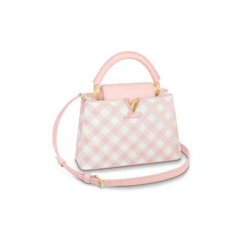 LOUIS VUITTON Capucines Taurillon Кожа Капусин Через плечо Тоут Сумка Над плечо Маленькая Женская Розовая