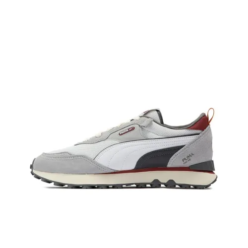 PUMA Rider FV Ivy League Амортизация Износостойкий Низкий Топ Casual Унисекс Gray Beige White